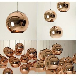 Kreative einfache Glas nordische Retro Galvanik Ball Pendelleuchte