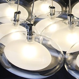 Moderne zeitgenössische Pendelleuchte aus Chrommetall