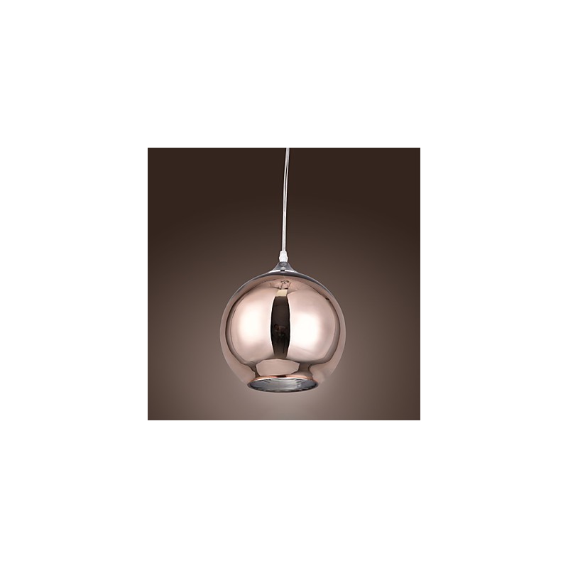 60 Moderne zeitgenössische Globus galvanisierte Metall Pendelleuchte