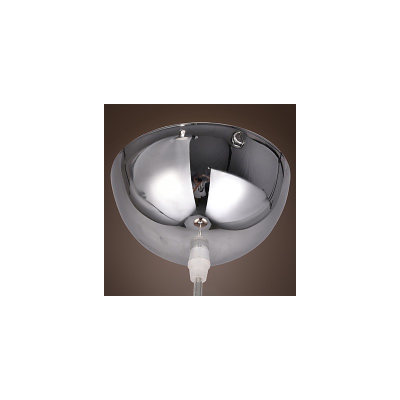60 Moderne zeitgenössische Globus galvanisierte Metall Pendelleuchte