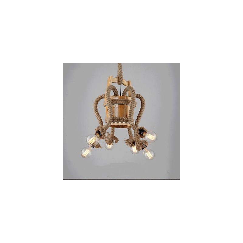Holzfass-Kronleuchter Kreative Lampe