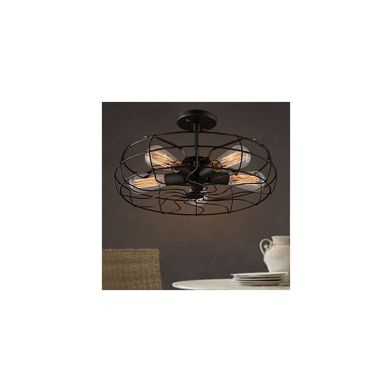 Loft Vintage Kreative Beleuchtung Lampen Amerikanischen Land Stil Minimalistischen Eisen Industrielle Fan Kronleuchter
