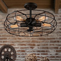 Loft Vintage Kreative Beleuchtung Lampen Amerikanischen Land Stil Minimalistischen Eisen Industrielle Fan Kronleuchter