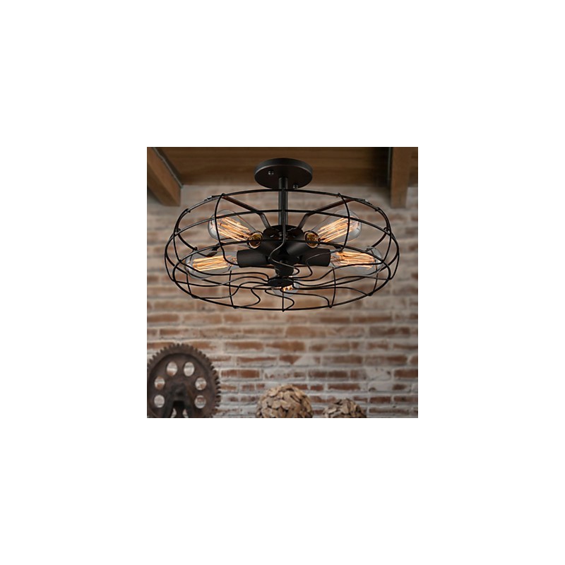 Loft Vintage Kreative Beleuchtung Lampen Amerikanischen Land Stil Minimalistischen Eisen Industrielle Fan Kronleuchter
