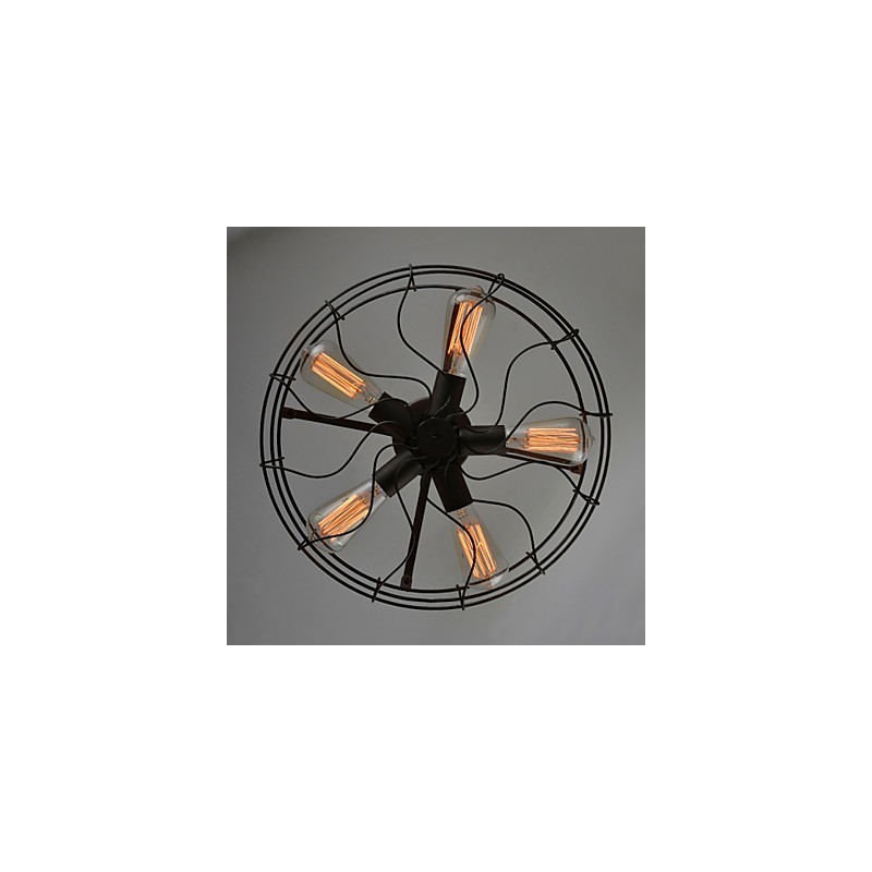 Loft Vintage Kreative Beleuchtung Lampen Amerikanischen Land Stil Minimalistischen Eisen Industrielle Fan Kronleuchter