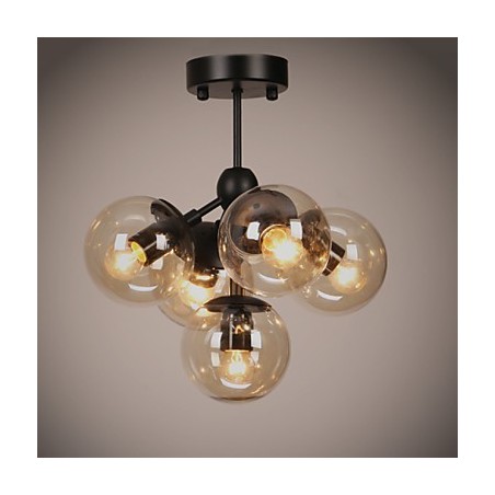 Kronleuchter 5 Lichter Glas Ball Lichter Retro Im Freien Garage Metall Kronleuchter 5 Lichter Glas Ball Lichter Retro Im Freien Garage Metall