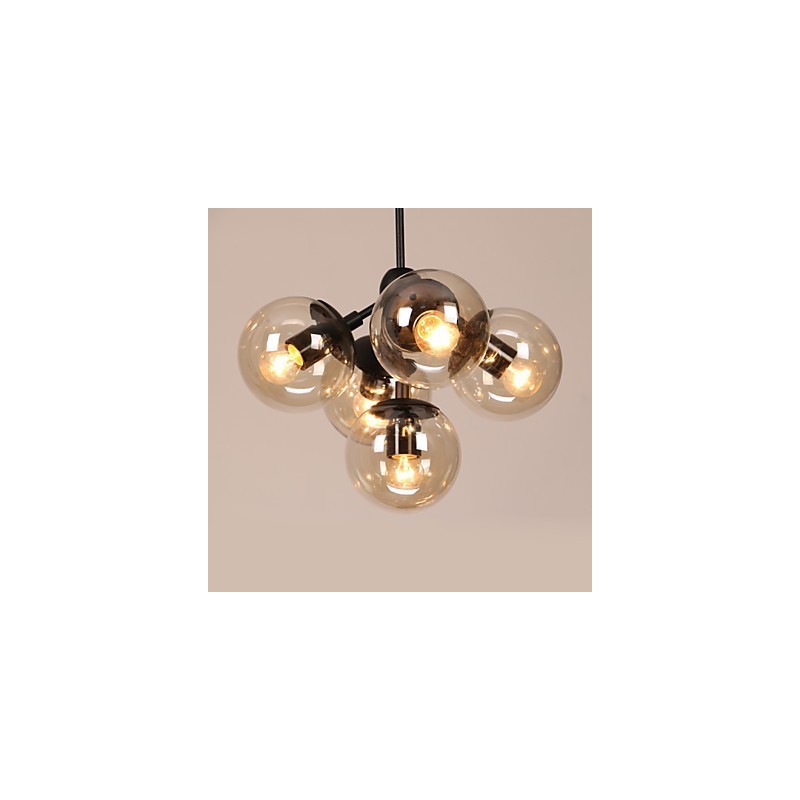 Kronleuchter 5 Lichter Glas Ball Lichter Retro Im Freien Garage Metall