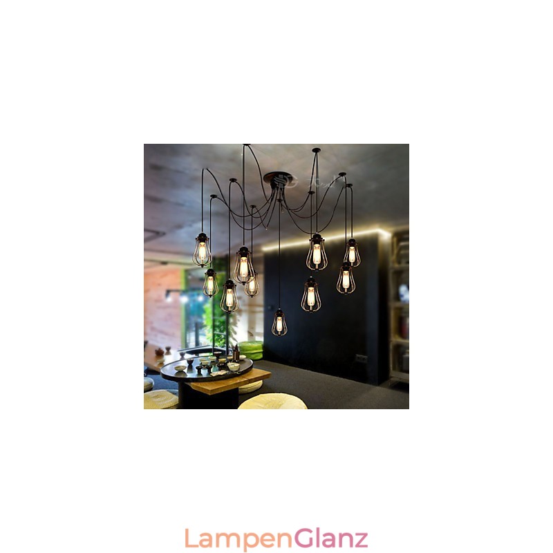 Vintage Edison Mehrere Ajustable DIY Decke Lampe Licht Anhänger Beleuchtung Kronleuchter Moderne Chic Industrielle Esszimmer