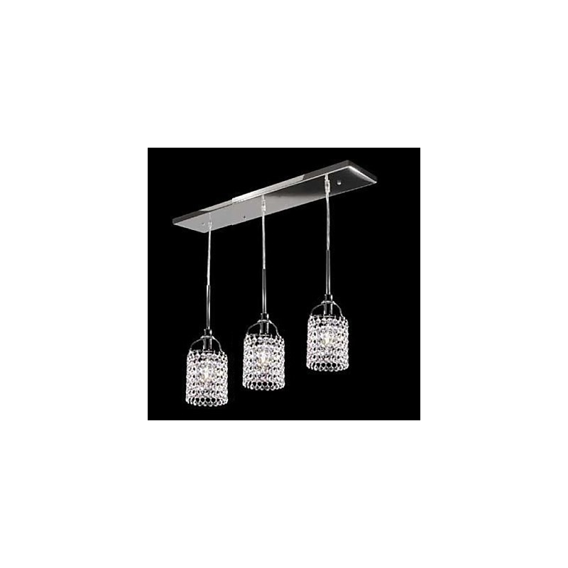 Kristall-Metall-Pendelleuchte