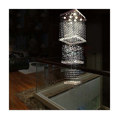 Deckenkristall-Pendelleuchten Beleuchtung 8 Lichter Moderne luxuriöse silberne Canpoy K9 Clear Crystal Fixtures Deckenkristall-Pendelleuchten Beleuchtung 8 Lichter Moderne luxuriöse silberne Canpoy K9 Clear Crystal Fixtures