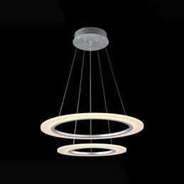 Acryl Pendelleuchte Deckenleuchter Kronleuchter Lampen Leuchten mit 2 Ringen
