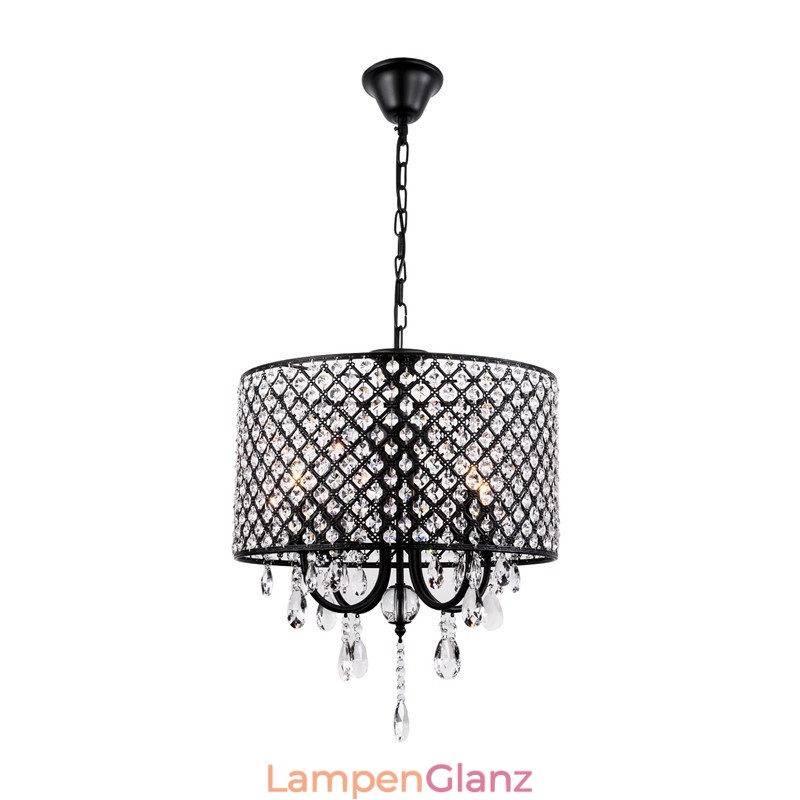Moderner zeitgenössischer Trommelkristall-Chrom-Kronleuchter