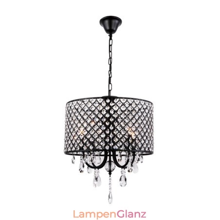 Moderner zeitgenössischer Trommelkristall-Chrom-Kronleuchter