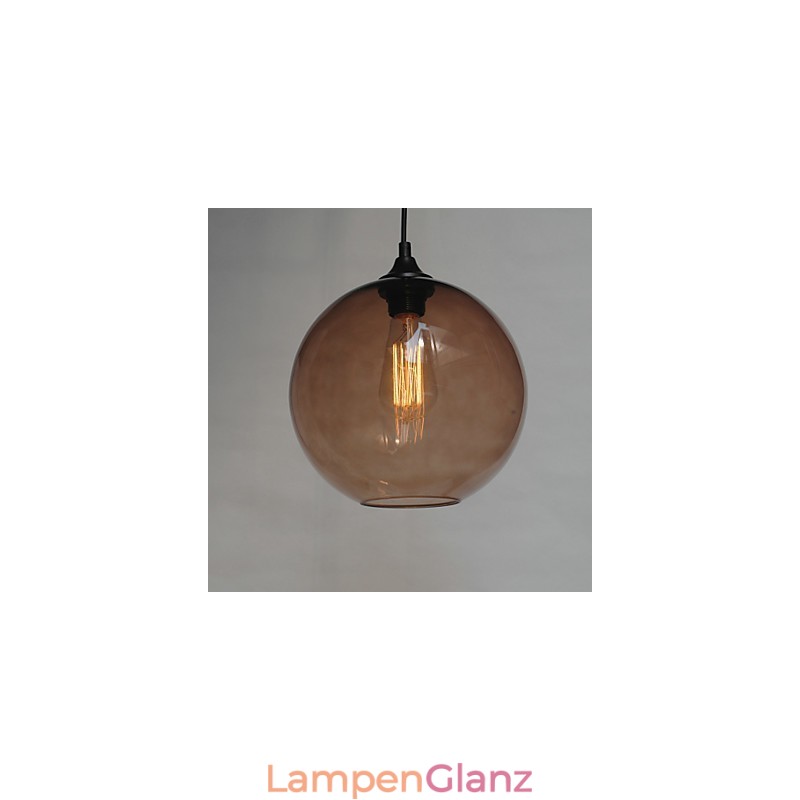 Moderne zeitgenössische traditionelle klassische rustikale Lodge Drum Island Bowl Vintage Laterne Country Globe Glas