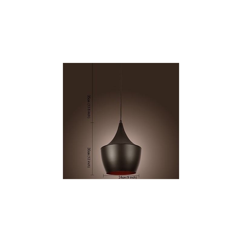 Moderne Pendelleuchte im Retro-Mini-Stil mit Gemälden
