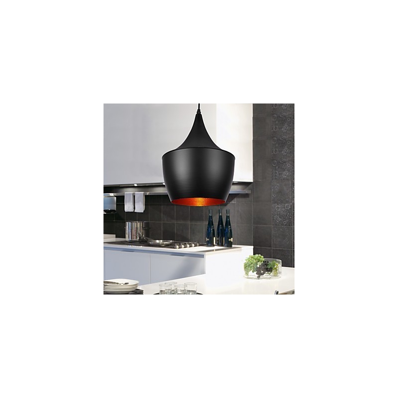 Moderne Pendelleuchte im Retro-Mini-Stil mit Gemälden