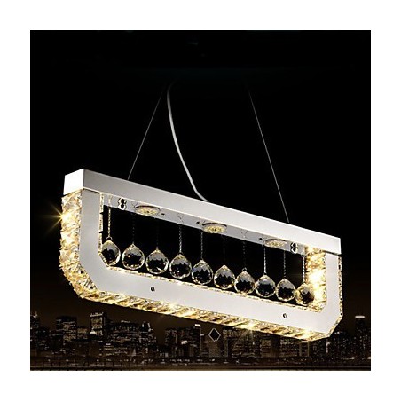 Kristall-Kronleuchter-Droplight mit rechteckigem gelbem Licht Kristall-Kronleuchter-Droplight mit rechteckigem gelbem Licht