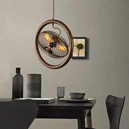 Retro Klassische Metall Decke Fan Lichter Einfache Anhänger Lampen Cafe Anhänger Lampe