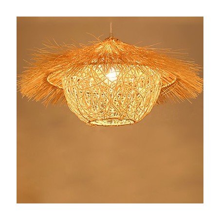Moderne ländliche Cany Art gewebte Rattan-Einzelkopf-Hängelampe Moderne ländliche Cany Art gewebte Rattan-Einzelkopf-Hängelampe