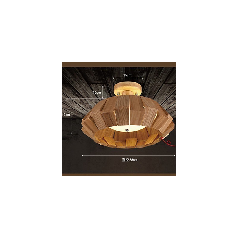 Moderne zeitgenössische Country Mini-Stil andere Holz Bambus Pendelleuchte