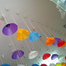 Einkopf-Acryllinie Transparente Kamin-Droplight-Supermarktlampe