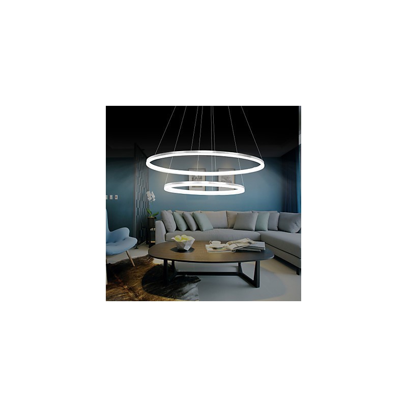 Modernes Design Pendelleuchte 4Hochwertige Acryl Doppelring Fit