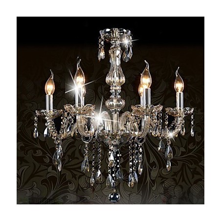 6 Lichter Luxus Kristall Kronleuchter Cognac Farbe K9 Kristall Kronleuchter 6 Lichter Luxus Kristall Kronleuchter Cognac Farbe K9 Kristall Kronleuchter
