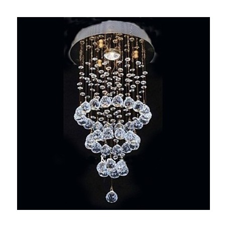 Moderne zeitgenössische Kristall galvanisierte Metall Flush Mount Moderne zeitgenössische Kristall galvanisierte Metall Flush Mount