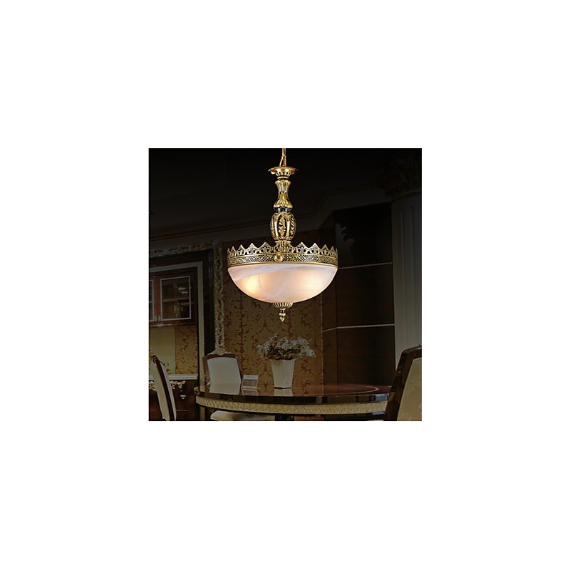 Traditionelle klassische Vintage-Retro-Pendelleuchte aus Bronzemetall
