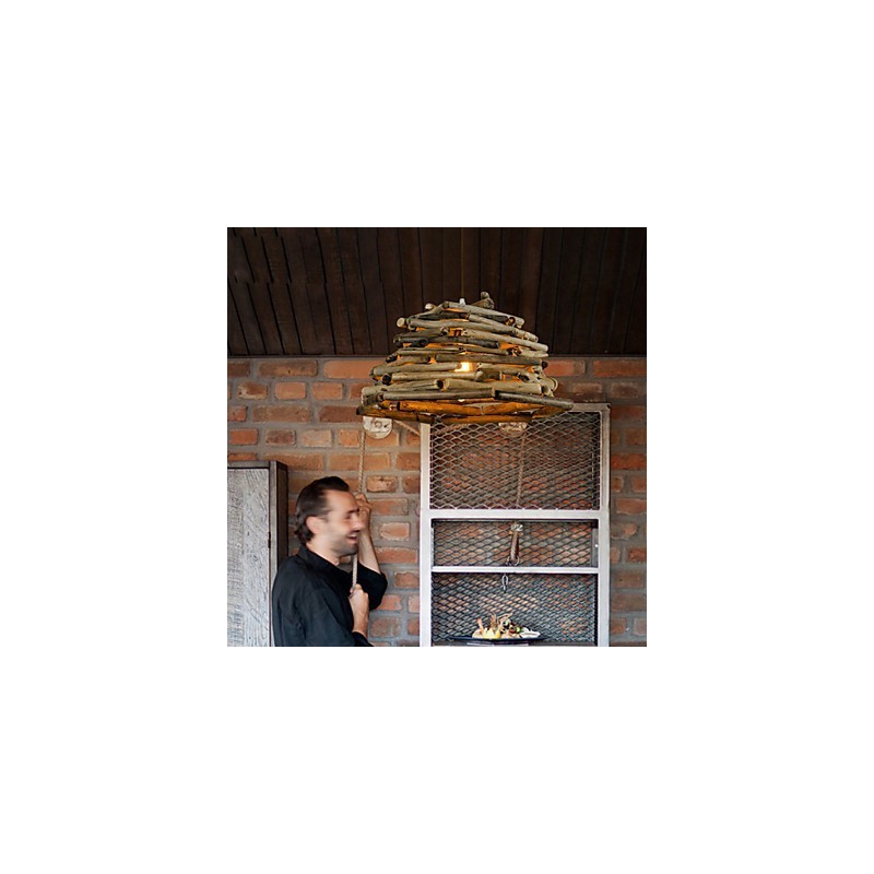 Retro Klassische Holz Decke Lichter Einfache Anhänger Lampen Cafe Anhänger Lampe