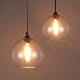 Amerikanischen Kreative Nordic Vertraglich Ländlichen Glas Ball Single Head Droplight Lanp
