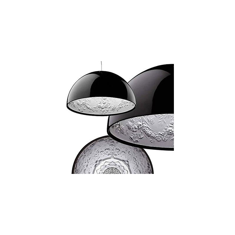 Moderne zeitgenössische Pendelleuchte im Mini-Stil mit Gemälde
