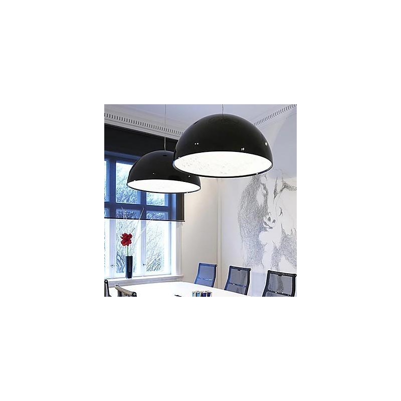 Moderne zeitgenössische Pendelleuchte im Mini-Stil mit Gemälde
