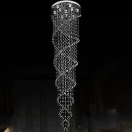 Deckenleuchter Pendelleuchte Lampe Leuchten mit K9 Kristall Doppelspirale