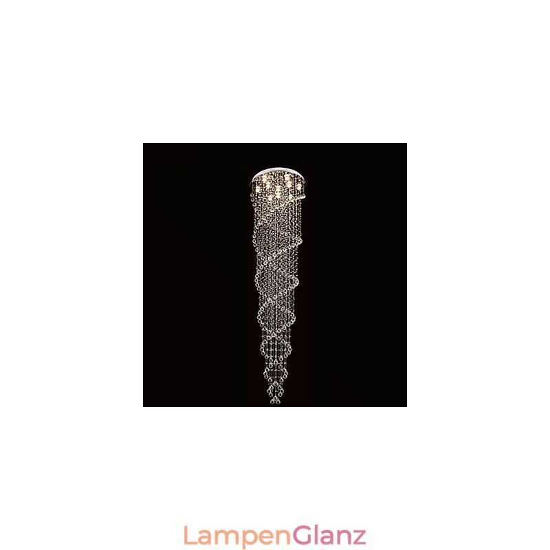 Deckenleuchter Pendelleuchte Lampe Leuchten mit K9 Kristall Doppelspirale