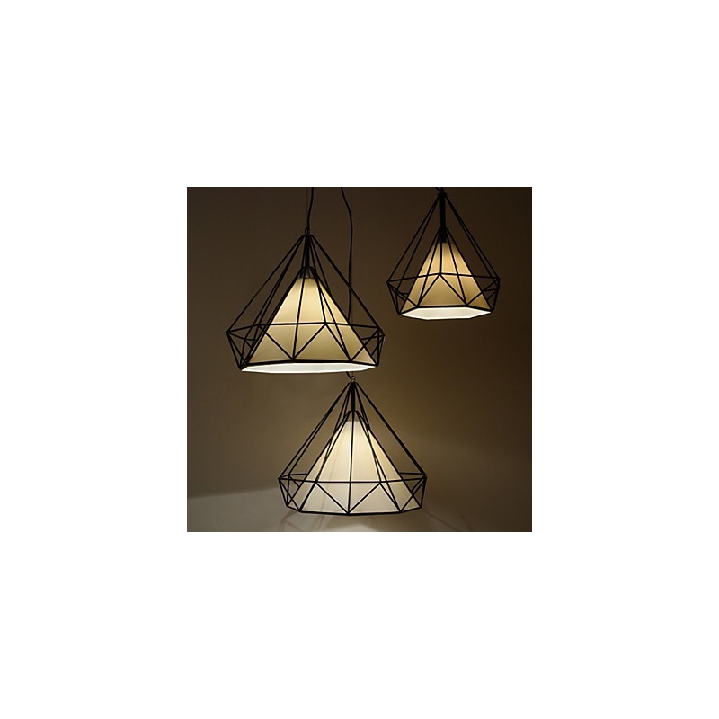 Diamond Mini Pendelleuchte 1 Licht Moderne Schlichtheit Schwarz & Weiß Fertig Kohlenstoffstahl Tuch Droplight