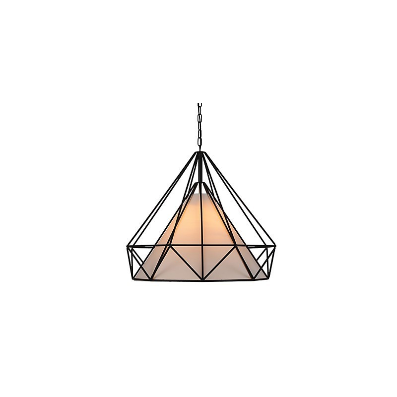 Diamond Mini Pendelleuchte 1 Licht Moderne Schlichtheit Schwarz & Weiß Fertig Kohlenstoffstahl Tuch Droplight