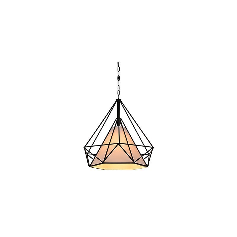 Diamond Mini Pendelleuchte 1 Licht Moderne Schlichtheit Schwarz & Weiß Fertig Kohlenstoffstahl Tuch Droplight