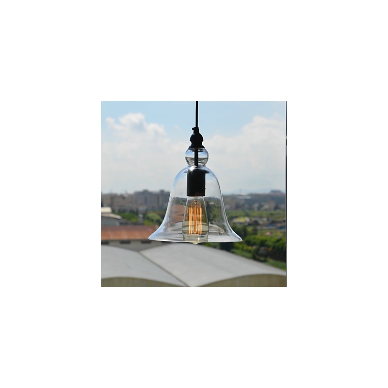 Traditionelle, klassische Pendelleuchte im Vintage-Schalen-Mini-Stil