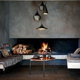 Pendelleuchte aus bemaltem Metall im Mini-Stil