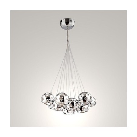 Moderne zeitgenössische Globus Chrom Metall Pendelleuchte Moderne zeitgenössische Globus Chrom Metall Pendelleuchte