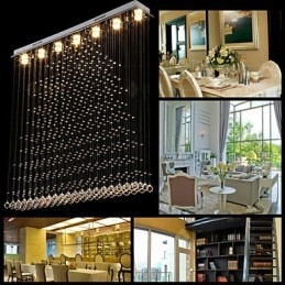 K9 Kristall Pendelleuchte Hängedraht Kronleuchter Beleuchtung Deckenleuchten