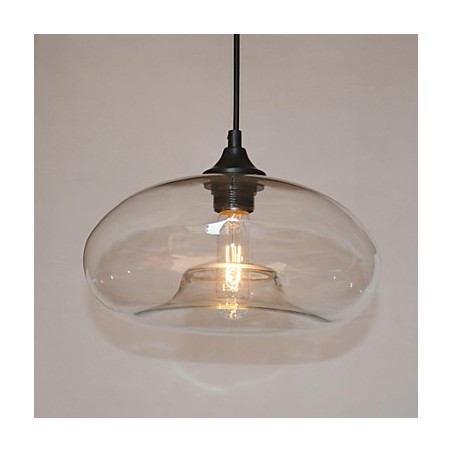 Moderne charakteristische 1-flammige Pendelleuchte mit transparentem Schirm Moderne charakteristische 1-flammige Pendelleuchte mit transparentem Schirm