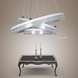Kristall Pendelleuchte Moderne Lampe Drei Ringe