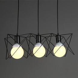 Kontraktiertes und zeitgenössisches kreatives Design Einzelkopf-Droplight aus Schmiedeeisen