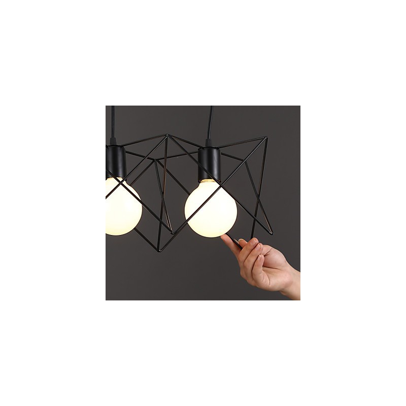 Kontraktiertes und zeitgenössisches kreatives Design Einzelkopf-Droplight aus Schmiedeeisen