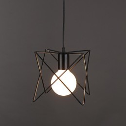 Kontraktiertes und zeitgenössisches kreatives Design Einzelkopf-Droplight aus Schmiedeeisen